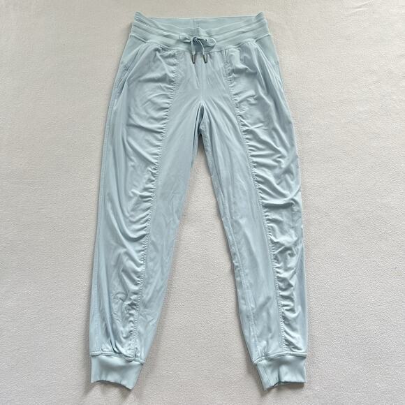 Lululemon Powder Blue Dance Studio MR Drawstring Lined Jogger Full Length 8